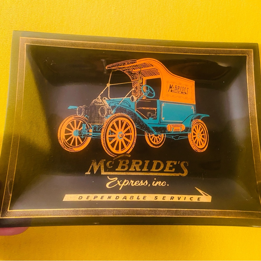 McBride's glass Ashtray